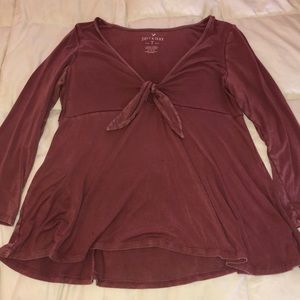 american eagle tied top